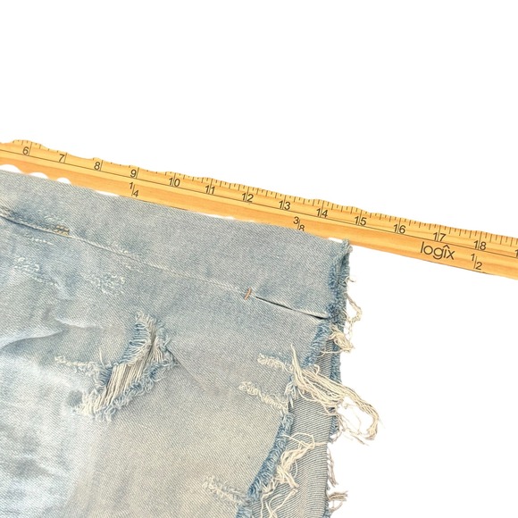 Judy Blue Distressed Light Blue Jean Shorts - Picture 10 of 12